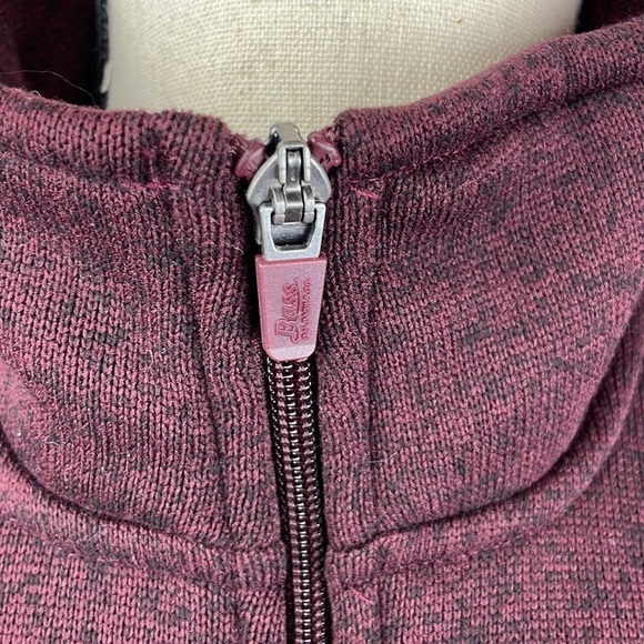 G.H. Bass & Co Tunic Jacket SZ S Maroon/Black Warm Drawstrings Inside For Fit - Picture 4 of 12